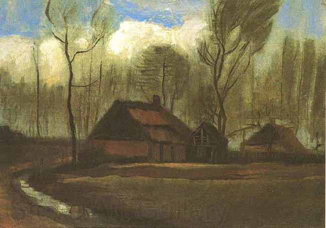 Vincent Van Gogh Farmhouse Among Trees France oil painting art